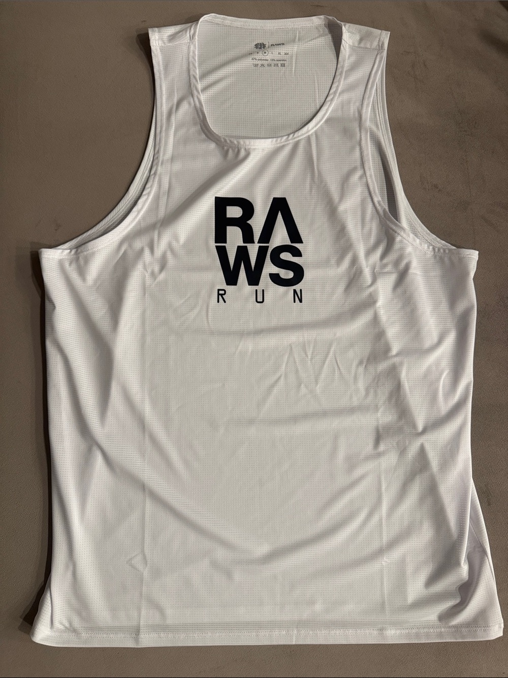 Run Men's White Performance Tank Top